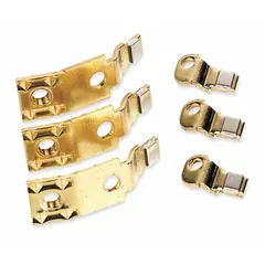 Set of three movable contacts for SQUARE D 2510T manual starters and 2510M series. Used to replace worn contacts in manual motor starters, restoring switching function in industrial control applications.