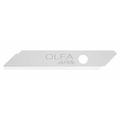 OLFA Utility Blade: 1 3/8 in Blade Lg, 1/4 in Blade Wd, 0.012 in Blade Thick - Straight-Edge Blunt-Tip Replacement Utility Blades