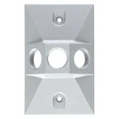 BELL Cluster Cover: Die-Cast Aluminum, Weatherproof Cluster, 1 Gangs, 4 5/8 in Overall Ht - Aluminum & Zinc Weatherproof Electrical Box Covers