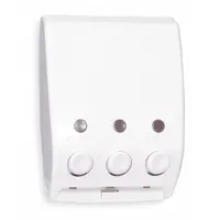 TOUGH GUY Toiletry Dispenser: 10 1/2 in Ht, 7 3/4 in Wd, 3 3/4 in Dp, White, ABS Plastic