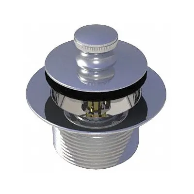 WATCO Drain Stopper: Brass/PVC, Chrome-Plated, 1 5/8 in Overall Dia - Bathtub Drain Stoppers