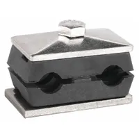 BEHRINGER PIPE SYSTEMS Vibration-Dampening Beta Clamp: Ribbed Bore, 304 Stainless Steel Clamp (MPN TWT2050-PP)