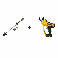 DEWALT String Trimmer Kit: 20V MAX*, Pruner and Trimmer, 15 in String Trimmer Cutting Wd, 9.0 Ah (MPN DCST970X1S/DCPR320B)