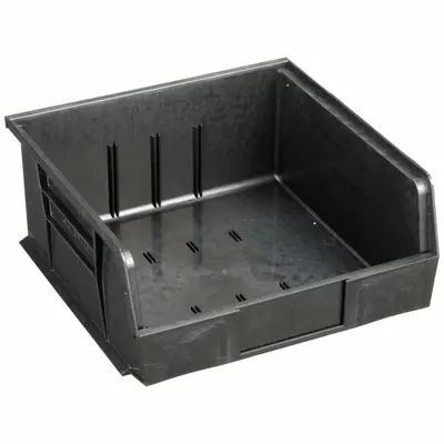 QUANTUM STORAGE SYSTEMS Conductive Bin: 11 in x 10 7/8 in x 5 in, Black - ESD Static-Control Plastic Bins