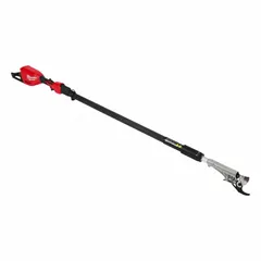 This battery-powered pruner is designed for trimming and cutting branches up to 1-3/4 inches in diameter. It operates on the M18 battery platform and is sold as a tool only, requiring a separate battery and charger. Suitable for landscaping and grounds maintenance tasks requiring cordless mobility.