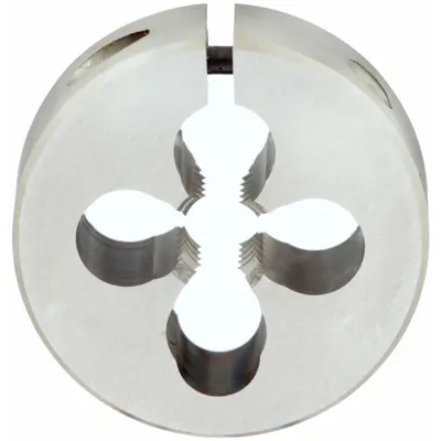 OSG Round Threading Die: #3-48 UNC, 13/16 in OD, Solid, High Speed Steel (MPN 2726600) - Solid Round Threading Dies
