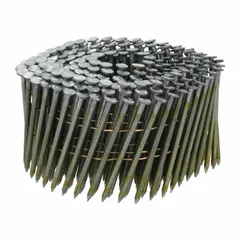 2-1/2 inch collated framing nails with flat, smooth shank and diamond point. Pack of 2,700. Suitable for use in pneumatic nailers for framing, sheathing, and truss assembly.
