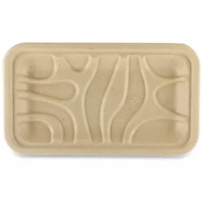 OEM Disposable Food Tray: 1 Compartments - PFAs-Free Fiber Flat Trays