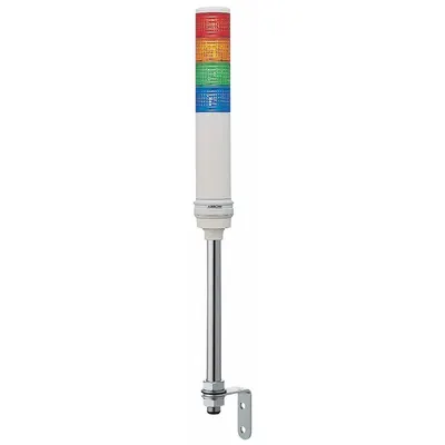 SCHNEIDER Tower Light Assembly: 4 Tier, Blue/Green/Orange/Red, Sounder Tier Included - Four-Tier Tower Light Assemblies