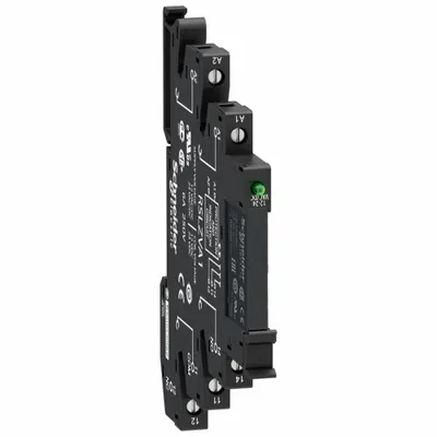 SCHNEIDER Slim Interface Relay: 6 A Current Rating, 24V DC - Pre-Assembled Relay & Sockets