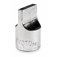 PROTO Socket Bit: 3/8 in Drive Size, Slotted Tip, 11/16 in Tip Size, 1 1/8 in Overall Lg, SAE (MPN J5244)