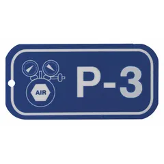 This lockout tag is made of polystyrene plastic and printed in English. It is a P-3 type tag with no header, used in lockout/tagout procedures to indicate that equipment is under maintenance and should not be operated.