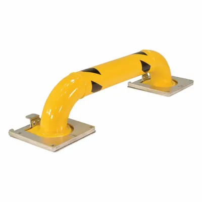 VESTIL Machine Guard: Mid-Rail Not Included, 9 in Top Rail Ht, 5/8 in Mounting Hole Dia - Low-Profile Pipe-Style Guardrails