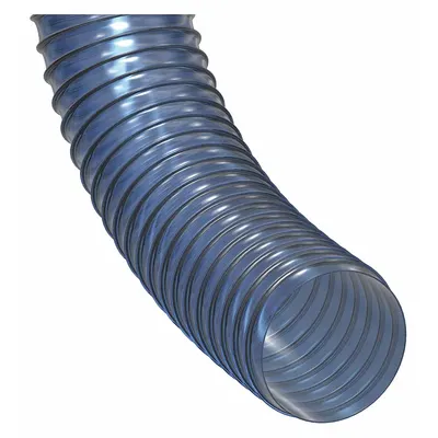 HI-TECH DURAVENT PVC Duct Hose, 4 in ID, 25 ft Lg, 11 psi, 3.6 in Bend Radius - PVC Duct Hoses for Dust