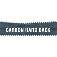Carbon steel band saw blade with hard back, 9 ft 10 in length and 14 teeth per inch. Designed for straight cuts in wood, aluminum, plastic, plywood, and soft metal. Suitable for general fabrication, woodworking, and light metalworking tasks