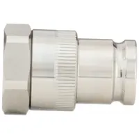 PARKER Hydraulic Quick Connect Hose Coupling: 1/4 in Coupling Size, 316 Stainless Steel, Female NPTF (MPN S71-3N4-4FV)