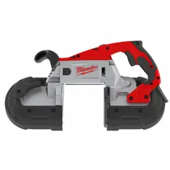 This deep cut portable band saw from MILWAUKEE offers a 5-inch cutting capacity and operates at 11 A with a maximum cutting speed of 380 SFPM. It is suited for cutting metal pipes, conduit, and structural steel in construction, plumbing, and industrial maintenance applications. The kit includes a carrying case for portability.