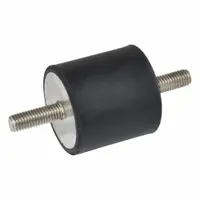 JW WINCO Vibration-Isolating Mount: Cylindrical, Natural Rubber, Male x Male Style, M4 Thread Size (MPN 451-15-20-M4-SS-55)