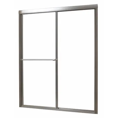 FOREMOST Shower Door: 56 in Min. Door Wd, 60 in Max. Door Wd, 70 in Overall Ht - Double-Sliding Shower Doors