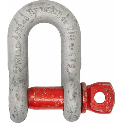 CROSBY D-Shackle: Chain Shackle, 5,000 lb Working Load Limit, 4 1/8 in Wd Between Eyes - Chain Shackles for Lifting