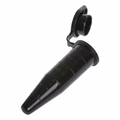 Microcentrifuge Tube, Polypropylene, 1.5 mL, Black, Conical Bottom, Attached Flat Top Cap, Graduated, 230435