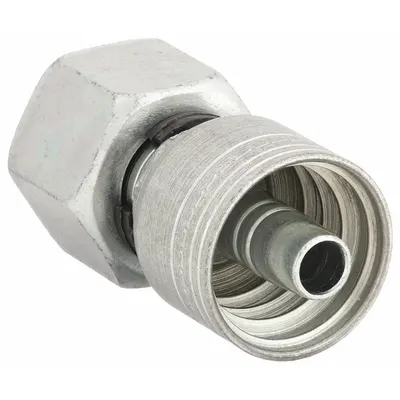 AEROQUIP Hydraulic Crimp Fitting: Steel x Steel, Straight, -6 For Hose Dash Size - Aeroquip Crimp Hydraulic Hose Fittings with Metric Connection