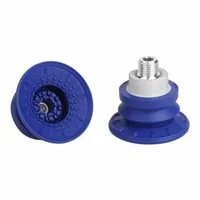 SCHMALZ Vacuum Pad Assembly: Bellows, 1.5 Folds, G1/4 in, 56 mm Pad Dia, NBR, Blue, 60 A, SAB (MPN 10.01.06.00804)