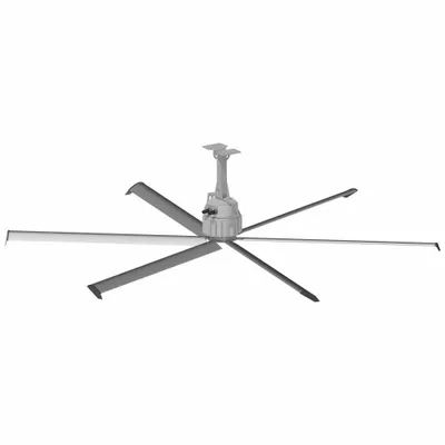 SKYBLADE Ceiling Fan: 31,523 cfm Airflow, 8 ft Blade Dia, Variable Speeds, 460V AC - Industrial HVLS Ceiling Fans
