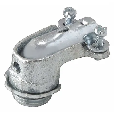 RACO Squeeze Elbow Connector: Iron, 3 1/2 in Trade Size - 90° Connectors - Squeeze Style