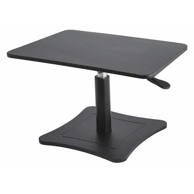 VICTOR Laptop Stand: Black, 15 1/4 in Max Ht, 11 1/2 in Min Ht, 13 in Overall Wd - Monitor & Laptop Risers
