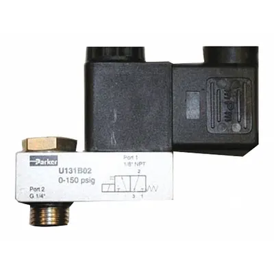 PARKER Air Pilot Valve: 24V DC, U131B02NDAB - Plumbing