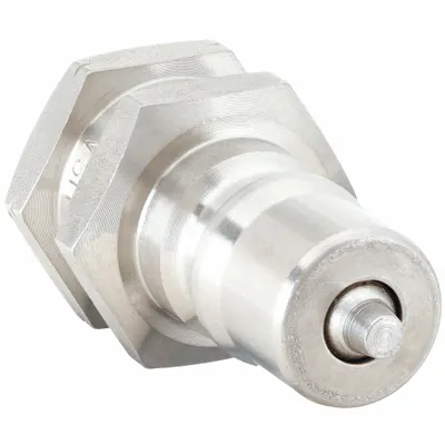 PARKER Hydraulic Quick Connect Hose Coupling: 1/4 in Coupling Size, 303 Stainless Steel - ISO B Series Hydraulic Quick-Connect Coupling Plugs