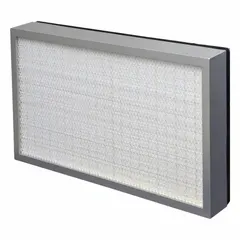 HEPA filter for fume hood workstations. Captures airborne particulates to maintain a clean environment in laboratory or industrial workstation applications.