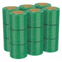 GOODWRAPPERS Stretch Wrap Film: 120 ga Gauge, 3 in Overall Wd, 650 ft Overall Lg, Light Green, 18 PK (MPN 15A860)
