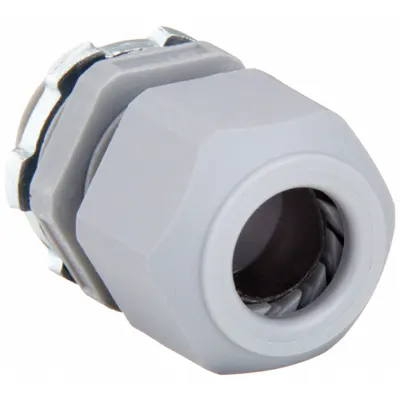 HUBBELL WIRING DEVICE-KELLEMS Liquid Tight Cord Connector: Nylon, 1/2 in MNPT, 0.26 in to 0.55 in - Straight Plastic Cable Grips
