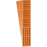 Pipe Marker: Hydrochloric Acid, Orange, Black, Fits 3/4 in and Smaller Pipe O.D., With Arrows, 5 PK (MPN 7381-3C-PK)