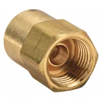 This brass flared/threaded adapter connects 1/4 in OD tubing to a 1/8 in pipe fitting size. Thread size A is 7/16-24. UL Listed. Suitable for use in hydraulic, pneumatic, and fluid-handling systems requiring leak-resistant connections. Sold as a 10-pack