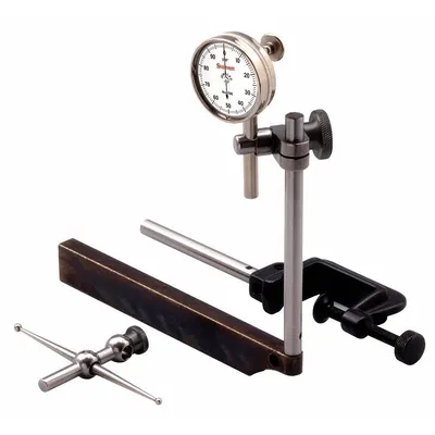 STARRETT Back Plunger Dial Indicator Kit: 0 in to 0.2 in, Inch, Mechanical - Continuous Reading Back-Plunger Dial Indicators