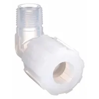 PARGRIP Compression Fitting Elbow: 3/4 in OD x 3/4 in pipe Size, Compression x MNPT, PFA (MPN GAME-1212)