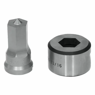 EDWARDS Hex Punch & Die Set: Edwards, 55 ton_65 ton_100 ton_120 ton Compatible Ironworker Size - Punching Dies