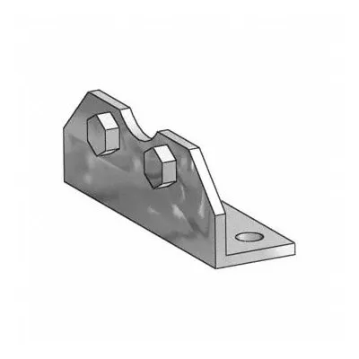 SPEEDAIRE Foot Bracket: Flange/Foot Mount Type, Fits 40 mm Bore Dia, Stainless Steel - Foot Mounting Brackets