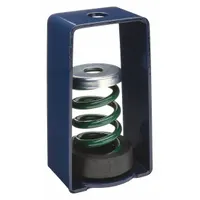 MASON Hanger-Mount Vibration Isolator: Spring, 400 lb Capacity, 3 1/4 in Wd, 2 3/4 in Dpth, Green