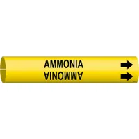 Pipe Marker: Fits 1 1/2 to 2 3/8 in Pipe O.D., 1 Pipe Markers, With, English, Plastic (MPN 4005-B)