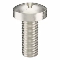 Pan head machine screw with M8x1.25 thread, 20 mm length, made of 316 stainless steel with plain finish. Features a #4 Phillips drive. Sold in a 5-pack. Used in industrial assembly and maintenance for securing panels, brackets, and equipment.