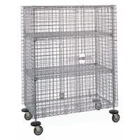 Mobile Security Cart: 48 in Overall Lg, 24 in Overall Wd, 5 3/4 ft Overall Ht, 0 Compartments, Steel (MPN GRMJSEC55)