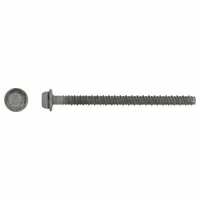 RED HEAD Screw Anchor: 5 in Overall Lg, 3/8 in Dia, Steel, External Hex, Hex, Steel, 40 PK (MPN LDT-3850)