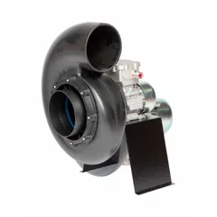 Direct-drive blower with 7 7/8 in wheel diameter, 1 hp motor, 115/230V AC, 1 Ph, CCW rotation, and totally enclosed motor housing. Includes drive pack. Suitable for moving air in corrosive or hazardous environments where standard blowers may fail.