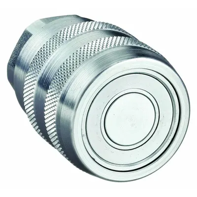 Parker Hydraulic Quick Connect Hose Coupling: 3/8 in Coupling Size, Steel, Fluorocarbon - 71 Series Hydraulic Quick-Connect Coupling Bodies