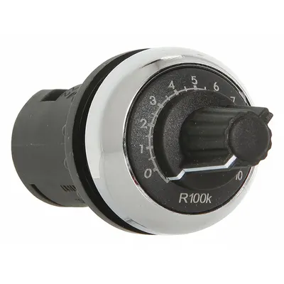 EATON Potentiometer: 22 mm Panel Mounting Size, 4,700 ohm Max Resist Rating - Potentiometers with Dial Plates & Operators