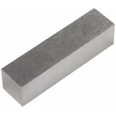 Block-style permanent alnico magnet with dimensions 1-1/2 in length, 3/8 in width, and 0.375 in thickness. Provides a maximum pull force of 2 lbf. Suitable for holding, positioning, and sensing applications in industrial fixtures and tooling where a stable magnetic field is required.